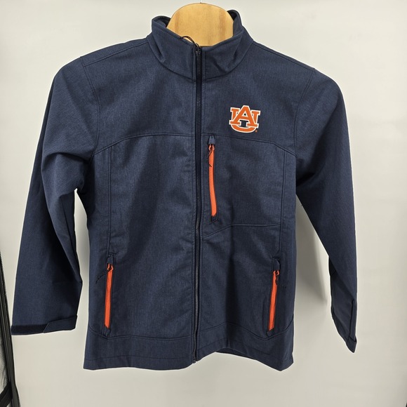 Columbia Jackets & Blazers - Auburn Tigers Jacket Mens L  Columbia CLG Ascender II‎ Softshell Full Zip Navy